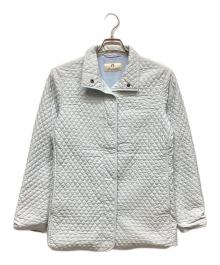 AIGNER（アイグナー）の古着「キルティングジャケット」｜ライトブルー