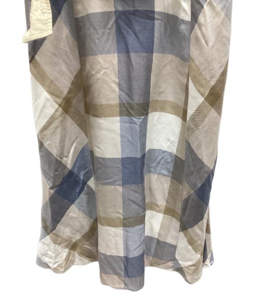 BLUE LABEL CRESTBRIDGE（ブルーレーベルクレストブリッジ）BLUE LABEL CRESTBRIDGE (ブルーレーベルクレストブリッジ) 切替ワンピース ネイビー×ベージュ サイズ:36の古着・服飾アイテム