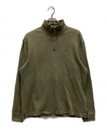 POLO RALPH LAUREN（ポロ・ラルフローレン）の古着「ハーフジップニット」｜オリーブ