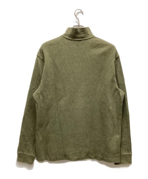 POLO RALPH LAUREN（ポロ・ラルフローレン）POLO RALPH LAUREN (ポロ・ラルフローレン) ハーフジップニット オリーブ サイズ:Lの古着・服飾アイテム
