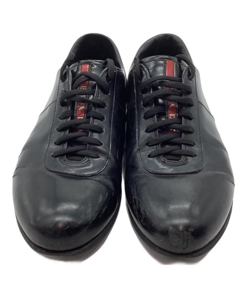 PRADA（プラダ）PRADA (プラダ) パテントレザースニーカー ブラック サイズ:6の古着・服飾アイテム