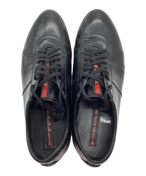 PRADA（プラダ）PRADA (プラダ) パテントレザースニーカー ブラック サイズ:6の古着・服飾アイテム