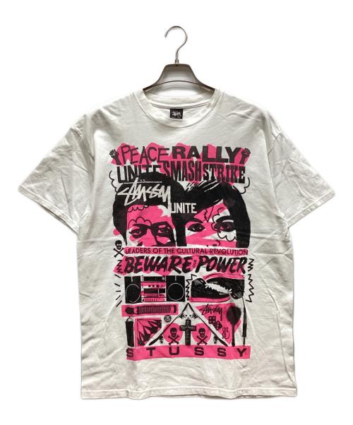 stussy（ステューシー）stussy (ステューシー) 半袖Tシャツ ホワイト サイズ:Lの古着・服飾アイテム