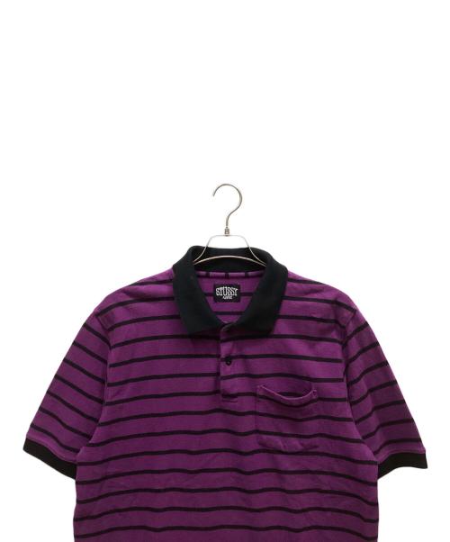 stussy（ステューシー）stussy (ステューシー) ポロシャツ パープル サイズ:XLの古着・服飾アイテム
