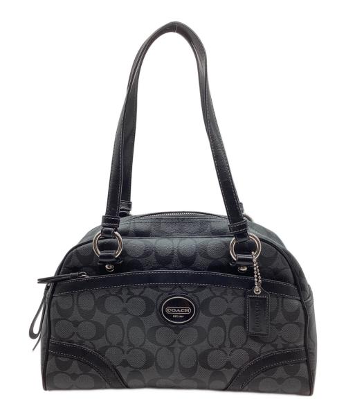 COACH（コーチ）COACH (コーチ) ヘリテージバッグ グレー×ブラックの古着・服飾アイテム