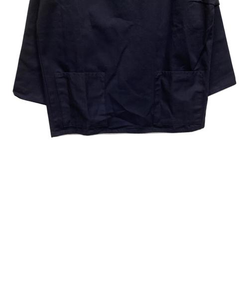 NEWLYN FISHERMANS SMOCKS（ニューリンフィッシャーマンズスモック）NEWLYN FISHERMANS SMOCKS (ニューリンフィッシャーマンズスモック) ラウンドネックスモックカットソー ネイビー サイズ:Mの古着・服飾アイテム