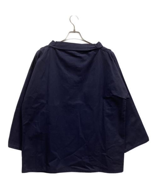 NEWLYN FISHERMANS SMOCKS（ニューリンフィッシャーマンズスモック）NEWLYN FISHERMANS SMOCKS (ニューリンフィッシャーマンズスモック) ラウンドネックスモックカットソー ネイビー サイズ:Mの古着・服飾アイテム