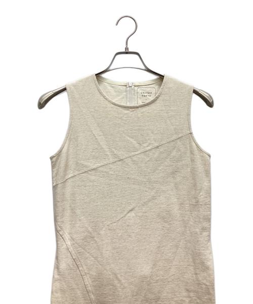 UNITED TOKYO（ユナイテッドトーキョー）UNITED TOKYO (ユナイテッドトーキョー) ノースリーブワンピース ベージュ サイズ:1の古着・服飾アイテム