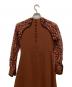 中古・古着 Mame Kurogouchi (マメクロゴウチ) Pedicel Lace Sleeves A line Dress ブラウン サイズ:1：15000円