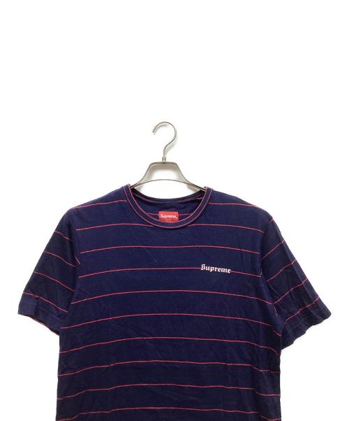 SUPREME（シュプリーム）SUPREME (シュプリーム) Tシャツ ネイビー×レッド サイズ:Sの古着・服飾アイテム