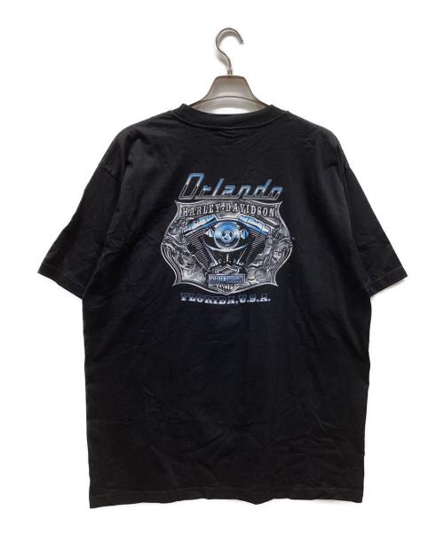 HARLEY-DAVIDSON（ハーレーダビッドソン）HARLEY-DAVIDSON (ハーレーダビッドソン) 半袖Tシャツ ブラック サイズ:2XLの古着・服飾アイテム