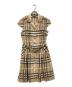 BURBERRY LONDON（バーバリーロンドン）の古着「ノースリーブワンピース」｜ベージュ×ブラック