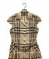 BURBERRY LONDON (バーバリーロンドン) ノースリーブワンピース ベージュ×ブラック サイズ:40：5000円