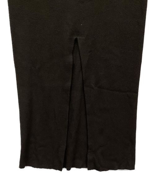 Whim Gazette（ウィムガゼット）Whim Gazette (ウィムガゼット) ニットフィットスカート ダークブラウン サイズ:Fの古着・服飾アイテム