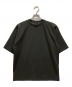 green label relaxingグリーンレーベルリラクシング）の古着「アムンゼン ツイル クルーネック」｜チャコールグレー
