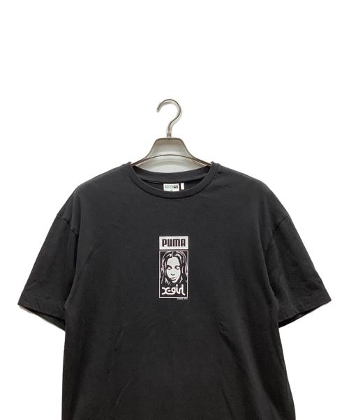 PUMA（プーマ）PUMA (プーマ) X-GIRL (エックスガール) 半袖Tシャツ ブラック サイズ:Mの古着・服飾アイテム