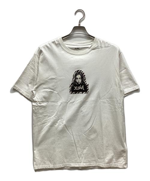 X-GIRL（エックスガール）X-GIRL (エックスガール) フロッキープリント Tシャツ ホワイト サイズ:Lの古着・服飾アイテム