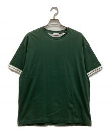 BURBERRY（バーバリー）の古着「EKDロゴ入り コットンTシャツ」｜グリーン