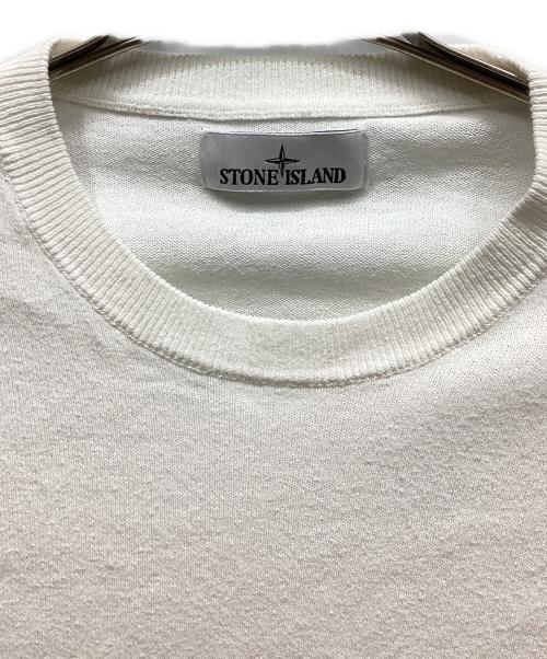 STONE ISLAND（ストーンアイランド）STONE ISLAND (ストーンアイランド) ニット ホワイト サイズ:Mの古着・服飾アイテム