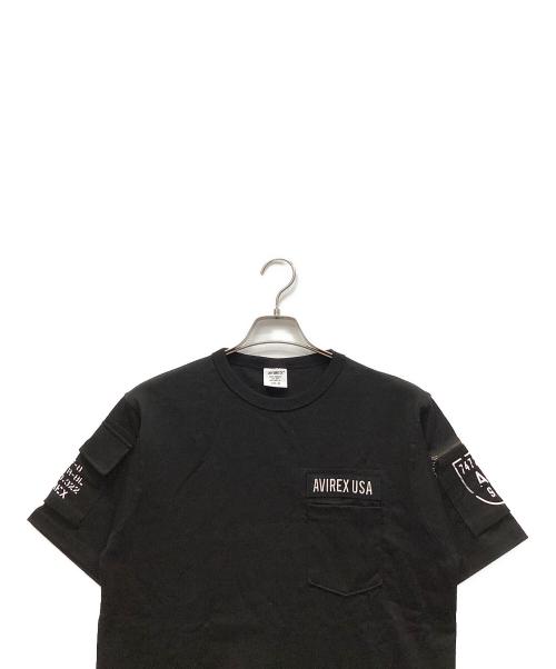 AVIREX（アヴィレックス）AVIREX (アヴィレックス) ポケットTシャツ ブラック サイズ:Mの古着・服飾アイテム