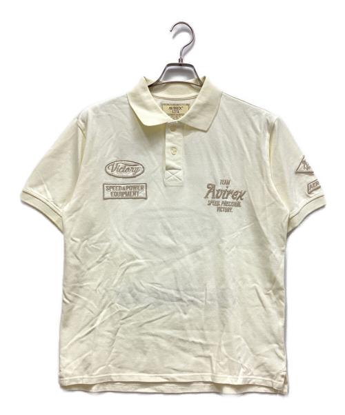 AVIREX（アヴィレックス）AVIREX (アヴィレックス) ポロシャツ クリームホワイト サイズ:Mの古着・服飾アイテム