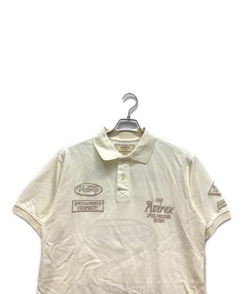 AVIREX（アヴィレックス）AVIREX (アヴィレックス) ポロシャツ クリームホワイト サイズ:Mの古着・服飾アイテム
