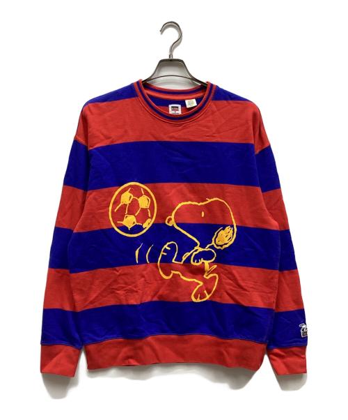 LEVI'S（リーバイス）LEVI'S (リーバイス) PEANUTS (ピーナッツ) スウェット レッド×ブルー サイズ:Mの古着・服飾アイテム