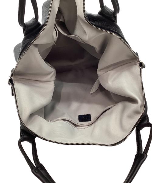 ear PAPILLONNER（イアパピヨネ）ear PAPILLONNER (イアパピヨネ) レザートートバッグ ブラックの古着・服飾アイテム