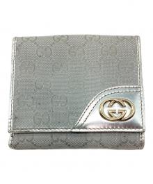 GUCCI（グッチ）の古着「2つ折り財布」｜グレー×シルバー