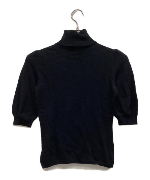 BURBERRY BLUE LABEL（バーバリー ブルー レーベル）BURBERRY BLUE LABEL (バーバリー ブルー レーベル) 半袖ニット ブラック サイズ:38の古着・服飾アイテム