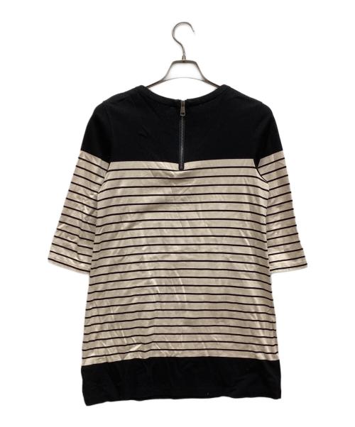 BURBERRY LONDON（バーバリーロンドン）BURBERRY LONDON (バーバリーロンドン) 半袖ワンピース ブラック×ベージュ サイズ:Mの古着・服飾アイテム
