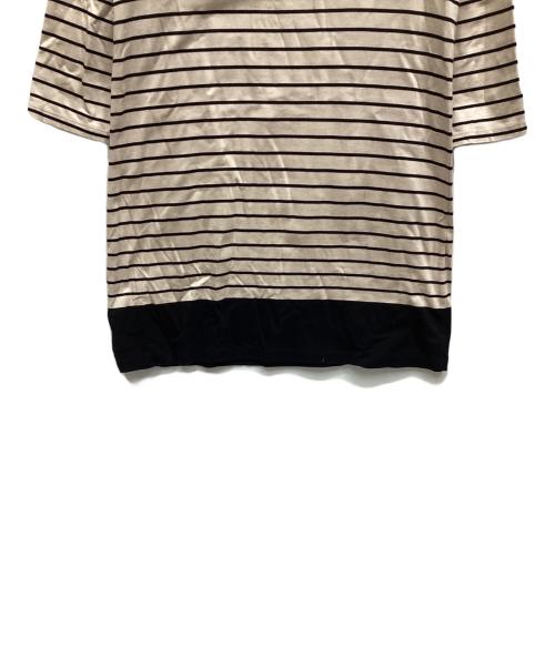 BURBERRY LONDON（バーバリーロンドン）BURBERRY LONDON (バーバリーロンドン) 半袖ワンピース ブラック×ベージュ サイズ:Mの古着・服飾アイテム