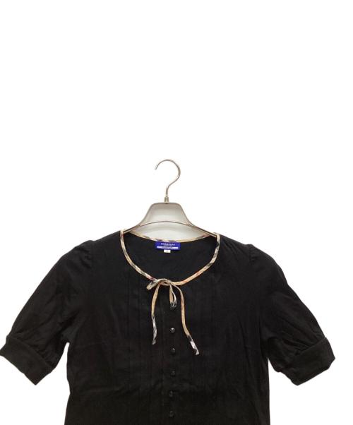 BURBERRY BLUE LABEL（バーバリー ブルー レーベル）BURBERRY BLUE LABEL (バーバリー ブルー レーベル) 半袖カットソー ブラック サイズ:38の古着・服飾アイテム