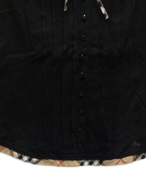 BURBERRY BLUE LABEL（バーバリー ブルー レーベル）BURBERRY BLUE LABEL (バーバリー ブルー レーベル) 半袖カットソー ブラック サイズ:38の古着・服飾アイテム