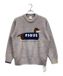 gelato pique（ジェラートピケ）の古着「ベビモコダックスフンドジャガードプルオーバー」｜ライトグレー