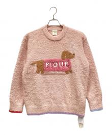 gelato pique（ジェラートピケ）の古着「ベビモコダックスフンドジャガードプルオーバー」｜ライトピンク
