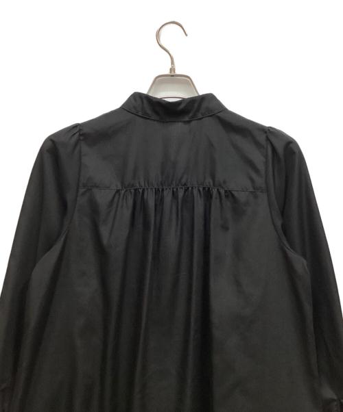 BLUE LABEL CRESTBRIDGE（ブルーレーベルクレストブリッジ）BLUE LABEL CRESTBRIDGE (ブルーレーベルクレストブリッジ) コットンライクスパンローンブラウス ブラック サイズ:38の古着・服飾アイテム