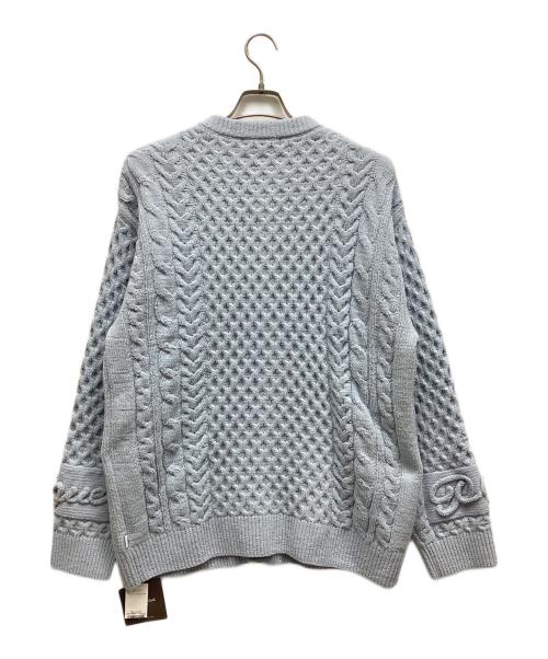 gelato pique（ジェラートピケ）gelato pique (ジェラートピケ) アランカーディガン ライトブルー サイズ:L 未使用品の古着・服飾アイテム