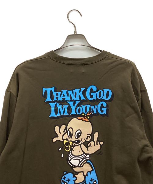 9090（9090）9090 (9090) スウェット オリーブ サイズ:XXLの古着・服飾アイテム