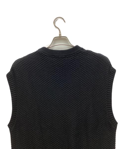 BLACK LABEL CRESTBRIDGE（ブラックレーベル クレストブリッジ）BLACK LABEL CRESTBRIDGE (ブラックレーベル クレストブリッジ) ニットベスト ブラック サイズ:Lの古着・服飾アイテム