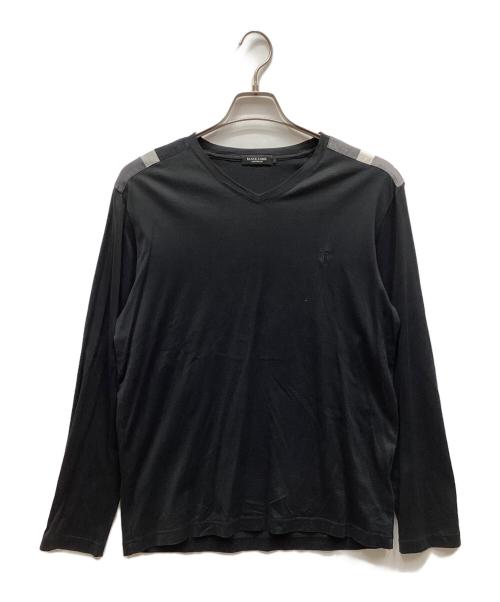 BLACK LABEL CRESTBRIDGE（ブラックレーベル クレストブリッジ）BLACK LABEL CRESTBRIDGE (ブラックレーベル クレストブリッジ) カットソー ブラック サイズ:Lの古着・服飾アイテム