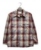 SUGARHILLシュガーヒル）の古着「OMBRE PLAID OPEN COLLAR BLOUSE」｜ブラウン