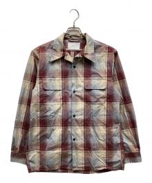 SUGARHILL（シュガーヒル）の古着「OMBRE PLAID OPEN COLLAR BLOUSE」｜ブラウン