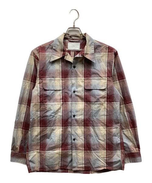SUGARHILL（シュガーヒル）SUGARHILL (シュガーヒル) OMBRE PLAID OPEN COLLAR BLOUSE ブラウン サイズ:1の古着・服飾アイテム