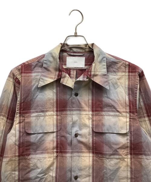 SUGARHILL（シュガーヒル）SUGARHILL (シュガーヒル) OMBRE PLAID OPEN COLLAR BLOUSE ブラウン サイズ:1の古着・服飾アイテム