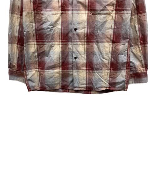 SUGARHILL（シュガーヒル）SUGARHILL (シュガーヒル) OMBRE PLAID OPEN COLLAR BLOUSE ブラウン サイズ:1の古着・服飾アイテム