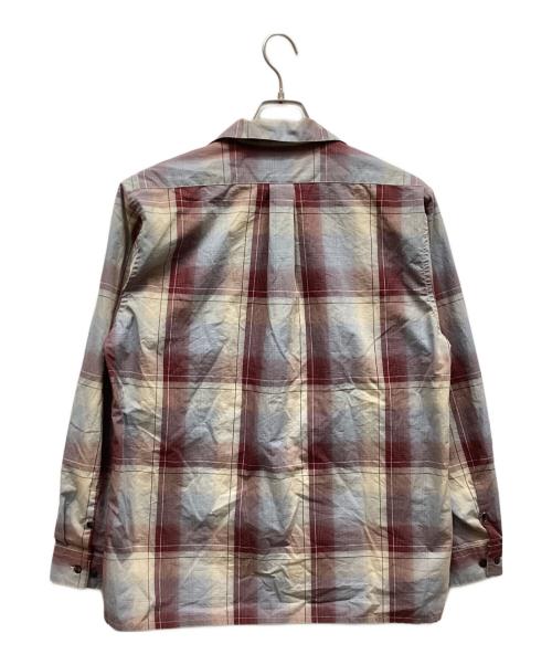 SUGARHILL（シュガーヒル）SUGARHILL (シュガーヒル) OMBRE PLAID OPEN COLLAR BLOUSE ブラウン サイズ:1の古着・服飾アイテム