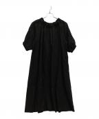 BEAMS HEARTビームスハート）の古着「麻混 オフショルダー ワンピース」｜ブラック