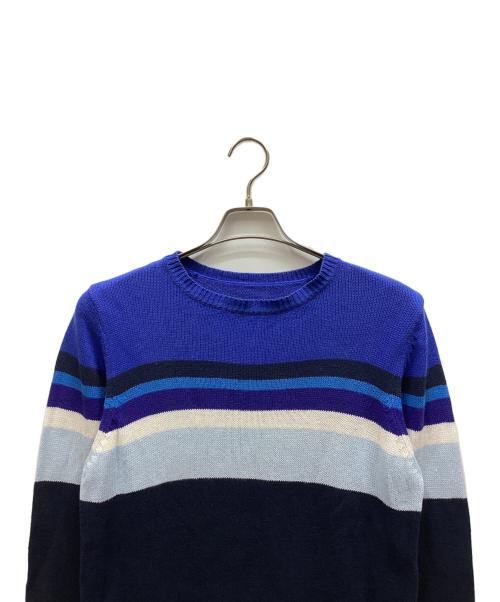 uniform experiment（ユニフォームエクスペリメント）uniform experiment (ユニフォームエクスペリメント) ニット ブルー×ネイビー サイズ:2の古着・服飾アイテム