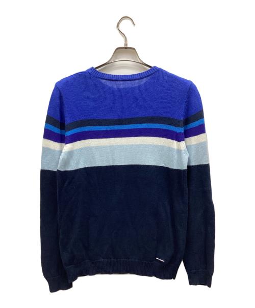 uniform experiment（ユニフォームエクスペリメント）uniform experiment (ユニフォームエクスペリメント) ニット ブルー×ネイビー サイズ:2の古着・服飾アイテム